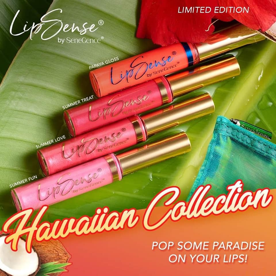 LipSense by SeneGence. Limited Edition. Papaya Gloss. Summer Treat. Summer Love. Summer Fun. Hawaiian Collection. Pop some paradise on your lips!